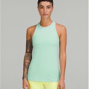 lululemon align hip length racerback tank (wild mint)
